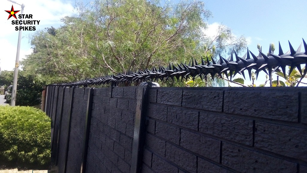Security Spikes Vibracrete Wall Black Single Row DIY KITS